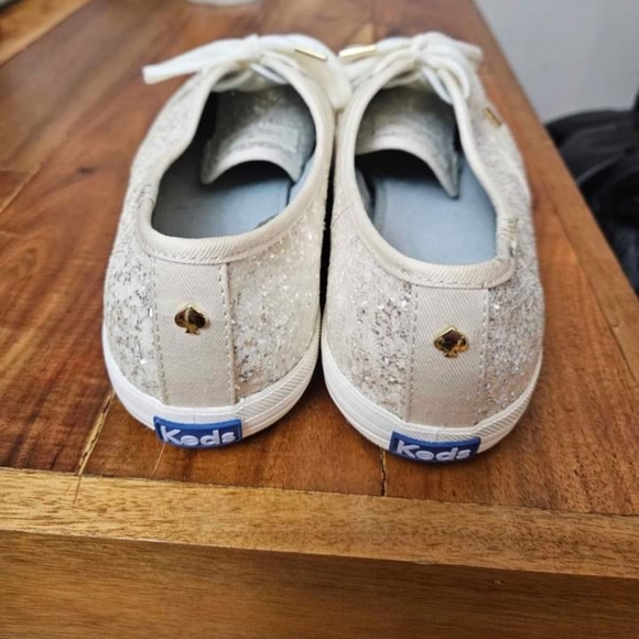 Kate Spade white, sparkle, bridal KEDS. - Picture 2 of 3